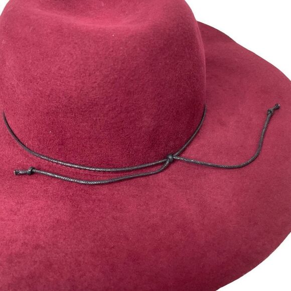 Anna&Ava 100% wool floppy‎ hat One Size burgundy maroon - Picture 2 of 8